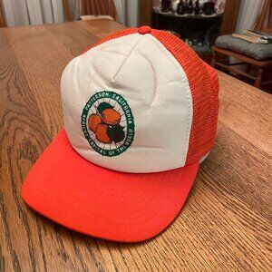 Vintage Apricot Capital of the World Patterson, CA Snapback Trucker Hat Cap